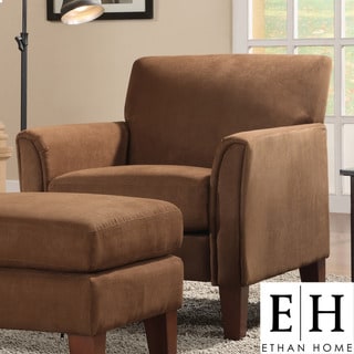 ETHAN HOME Uptown Mocha Microfiber Modern Arm Accent chair