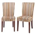 ETHAN HOME Parson Striped Upholstered Dining Chair (Set of 2)