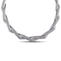 Miadora 18k White Gold 10 5/8ct TDW Diamond Swirl Necklace (GH, I1)