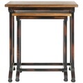 Annie Black Oak Brown Nesting Tables (Set of 2)