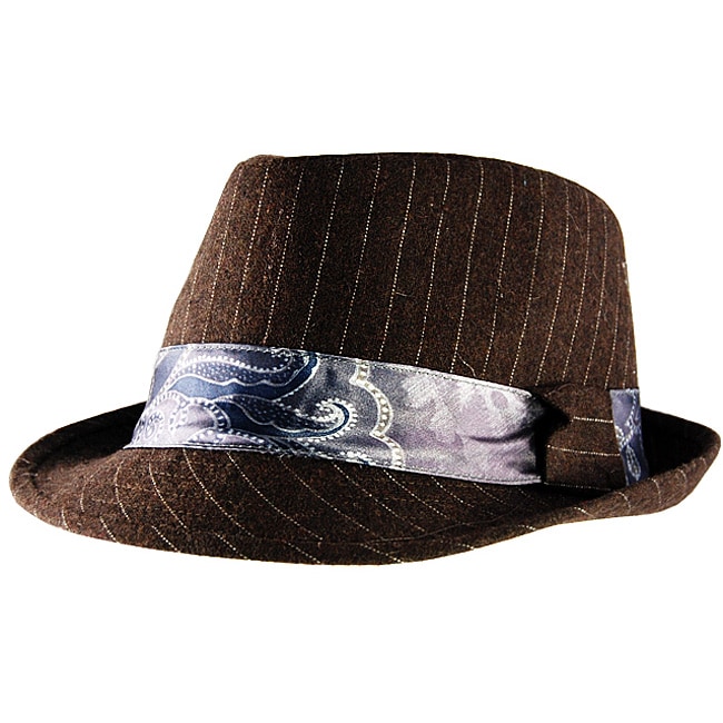 pinstriped fedora hat