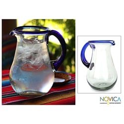 Special Offers Glass 'Blue Grace' Pitcher (Mexico)