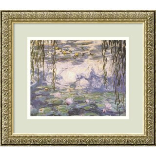 Claude Monet 'Water Lilies and Willow Branches' Framed Art Print