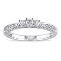 Miadora 10k Gold 1/4ct TDW Diamond 3-stone Ring
