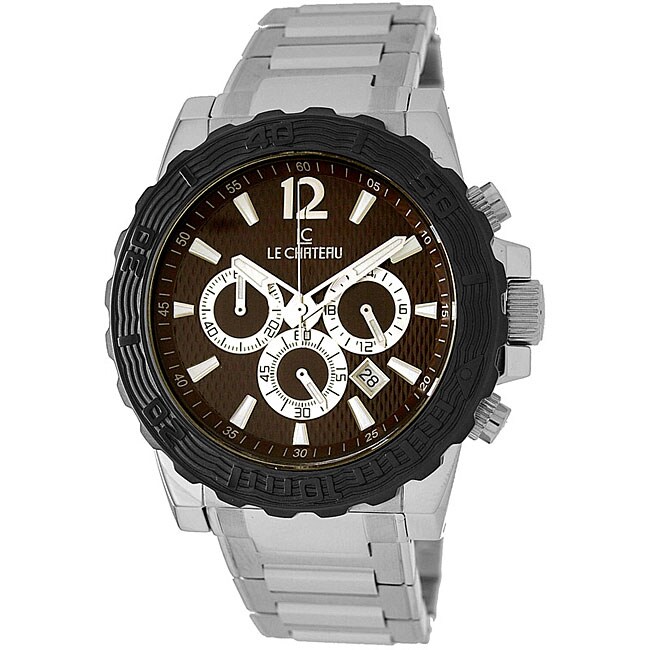 Le Chateau Men's Sports Dinamica Silver/Black Watch