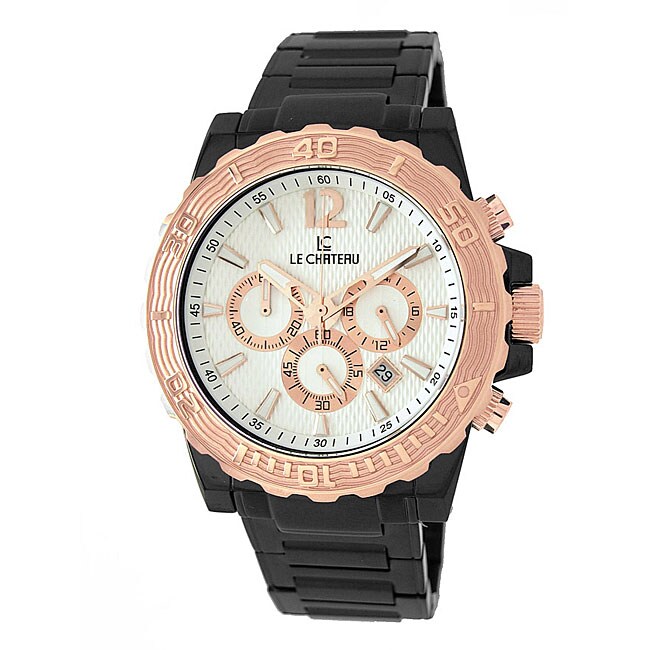 Le Chateau Men's Sports Dinamica Gunmetal Water-resistant Watch