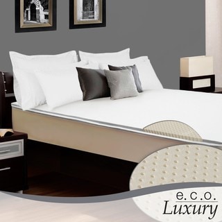 Select Luxury E.C.O. Latex 2-inch Queen-size Reversible Mattress Topper with Cover