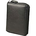 Romano Series Zip-around Soft Nappa Italian Black Leather Men's Wallet