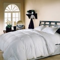 Hotel Grand Oversized 500 Thread Count Damask Stripe White Down Comforter