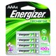 Energizer NH12BP-4 AAA Nickel Metal Hydride Rechargeable Battery