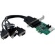 StarTech.com 4 Port Native PCI Express RS232 Serial Adapter Card with