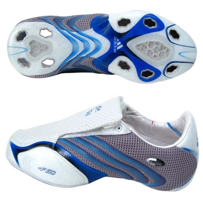 Adidas +F50.6 Tunit Upper White and Blue Men's Soccer Shoes - 11889348 - Overstock.com Shopping 