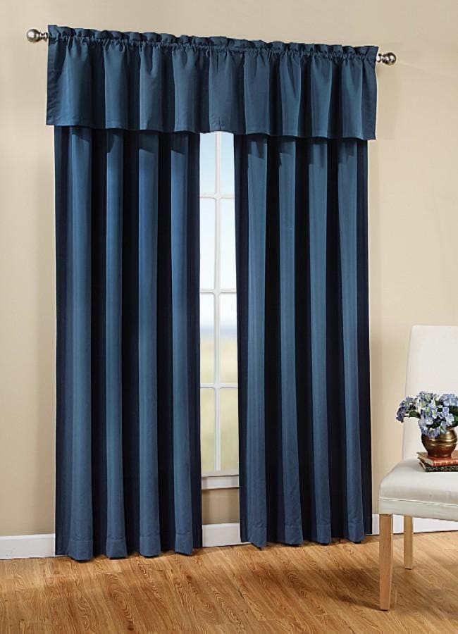 Solid Color Tailored Peach Skin Window Curtain Valance
