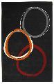 Handmade Soho Circles Charcoal Grey N. Z. Wool Rug (2' x 3')