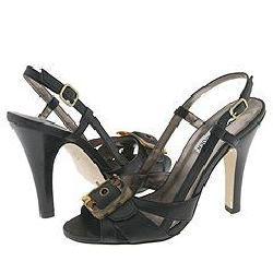 Steve Madden Annetta Black Leather Sandals