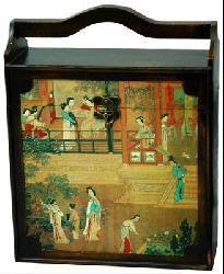 Village Scene 3-bottle Wine Box (China)