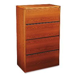 HON 10700 Series 4-Drawer Lateral File Cabinet - Cherry