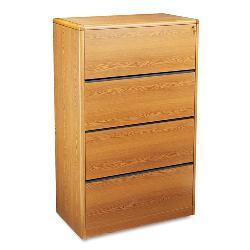 HON 10700 Series 4-Drawer Lateral File Cabinet - Oak