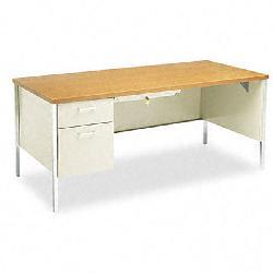 HON 34000 Series Left Pedestal Steel Desk