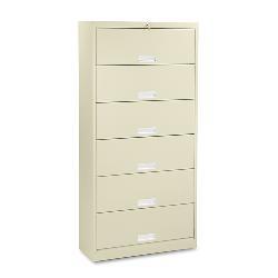 HON 600 Series 6-shelf Letter File Cabinet with Receding Doors