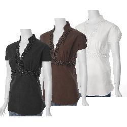 Be Lush Women's Plus Size Embellished Top