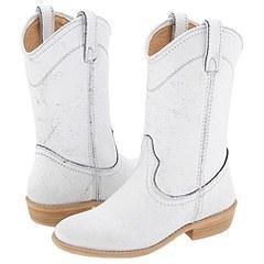 Steve Madden Lasoo White Leather Boots