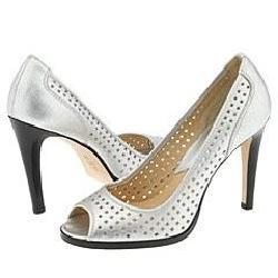 MICHAEL Michael Kors Rose Open Toe Silver Pumps/Heels