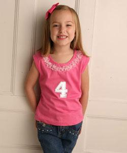 Sophia's Style Girl's Birthday Number T-shirt 
