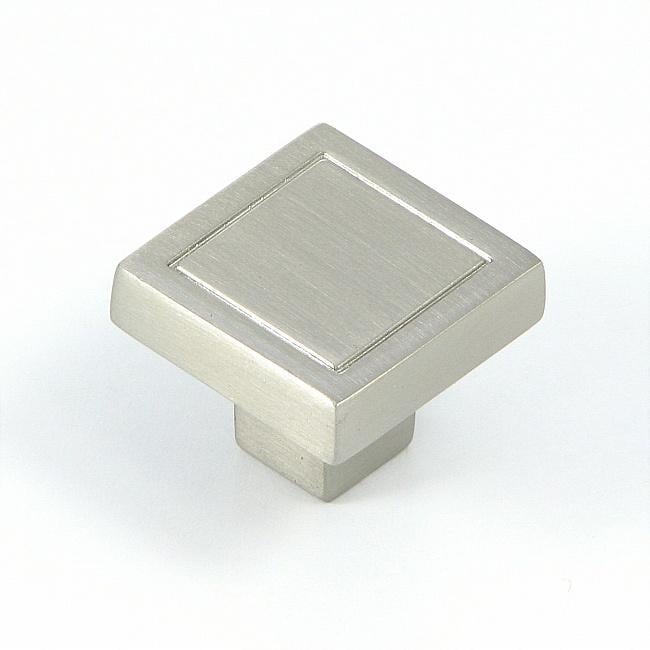 Satin Nickel Square Knob (Pack of 5) 12107944