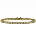 18k Yellow Gold Over Sterling Silver Cubic Zirconia Bracelet