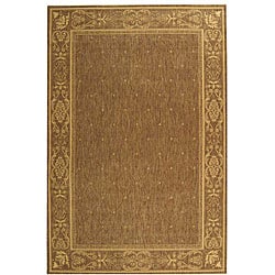 (_ _ ) Safavieh Indoor/ Outdoor Summer Brown/ Natural Rug (4' x 5'7)