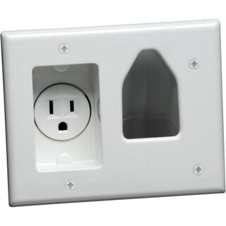 Datacomm 1 Socket Faceplate-1 x Socket (s) - White