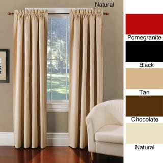 Thermal-backed Faux Suede Blackout Curtain Panel Pair