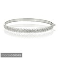 DB Designs 18k Gold over Sterling Silver Diamond Accent Bangle