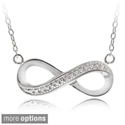 DB Designs Sterling Silver Diamond Accent Infinity Necklace
