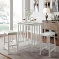 TRIBECCA HOME Nova White 3-piece Kitchen Counter Height Dining Set