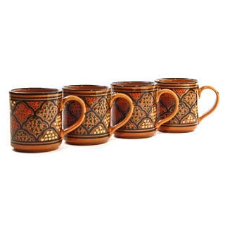 Set of 4 Honey Design Coffee Mugs (Tunisia)
