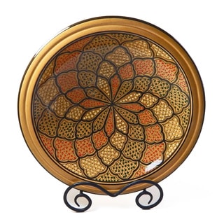 Small 12-inch Honey Design Serving Bowl (Tunisia)