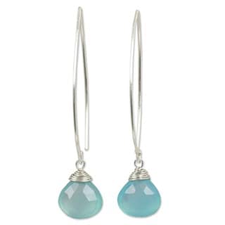 Sterling Silver Chalcedony 'Sublime' Earrings (Thailand)