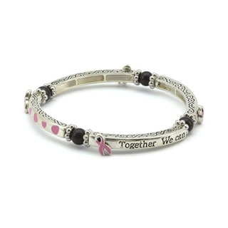 Breast Cancer Awareness Designer Bangle Bracelet