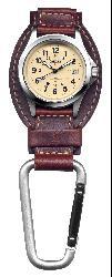 Dakota Men's Brown Leather Hanger Carabiner Watch