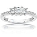 14k Gold 1/2ct TDW Princess Diamond Engagement Ring