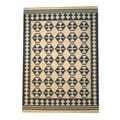 Indo Kilim Ivory/ Navy Rug (5'6 x 7'11)