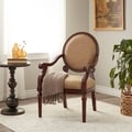 Roll Arm Chair Taupe Leaf