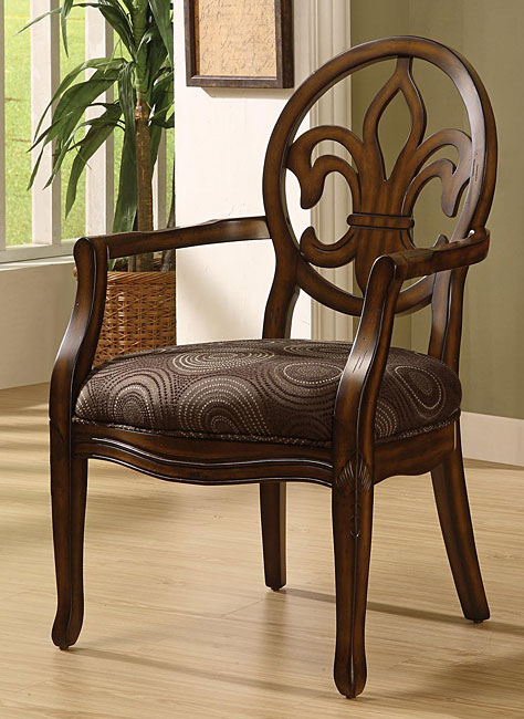 Fleur de Lis Chocolate Chair