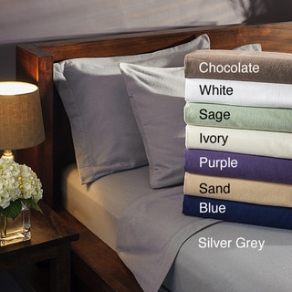 Ultra-soft / Heavyweight 6-ounce German Flannel Hemstitch  Sheet Set