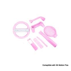8 in 1 Sports Pack Compatible with Motion Plus for Nintendo Wii- Pink