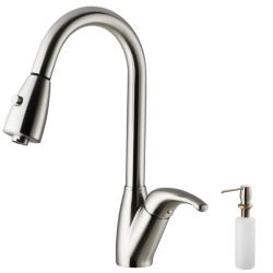 Vigo Undermount Stainless Steel Kitchen Sink, Faucet and Dispenser