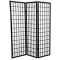 Wood and Rice Paper 5-foot Windowpane Room Divider (China)