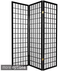 Online Specials  Wood and Rice Paper 5-foot Windowpane Room Divider (China)